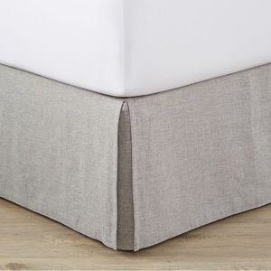 Pottery Barn King Gray Flax Linen Bedskirt